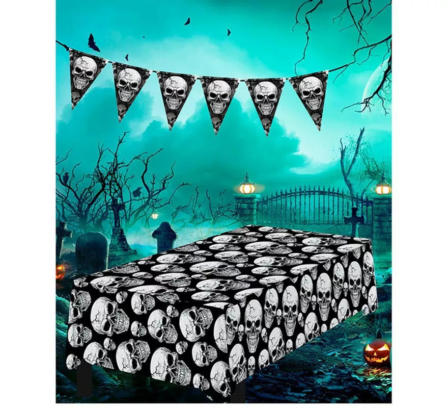 Translation missing: it.Mantel de Calaveras Temibles de 137x274 cm