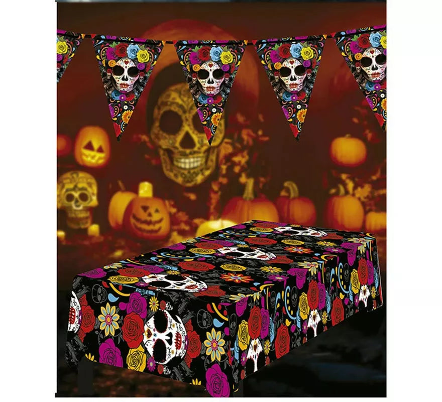 Translation missing: it.Mantel de Catrina colorida de 137x274 cm