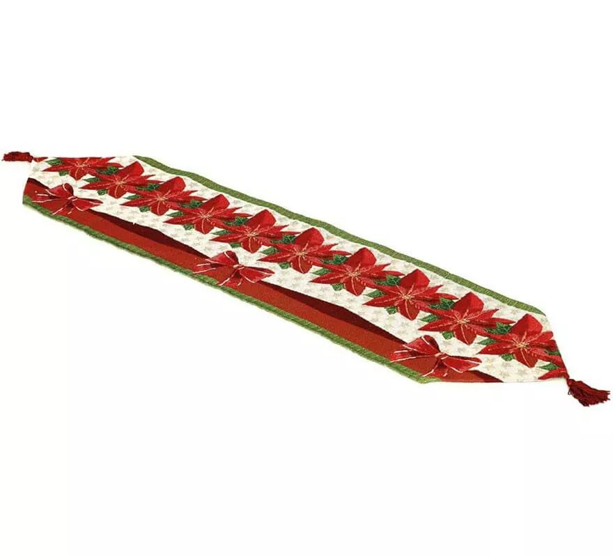 Translation missing: it.Mantel Decorativo Navideño Poinsettia 33x137 cm