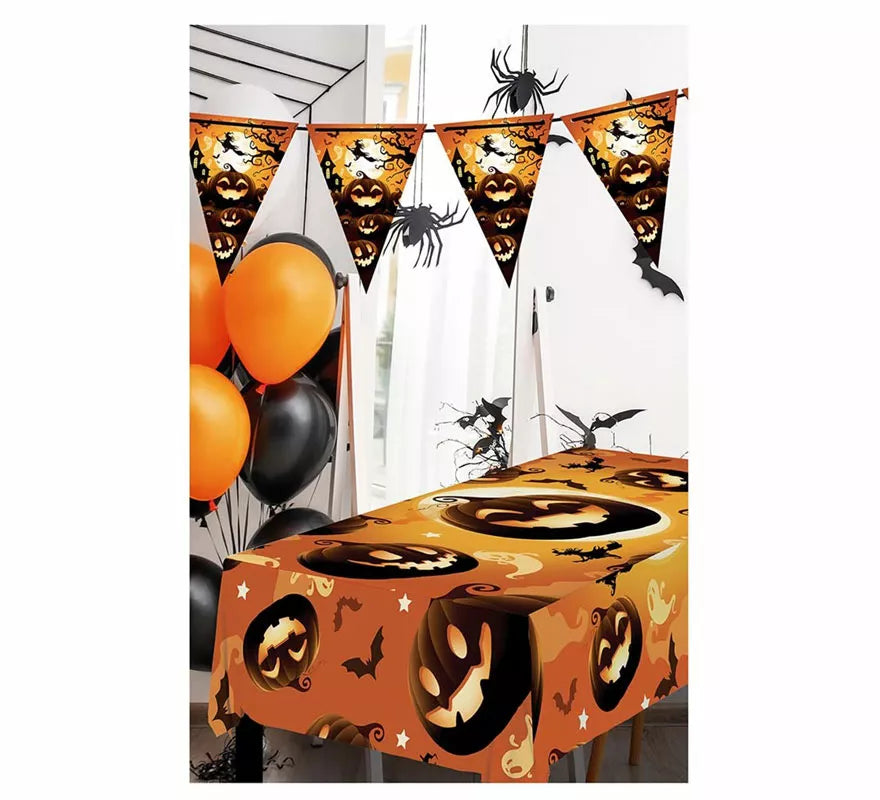 Translation missing: it.Mantel Naranja Calabazas y Brujas de 137X274 cm