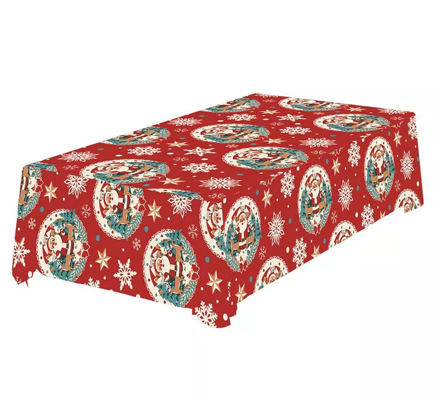 Translation missing: es.Mantel rojo Papá Noel de 137x274 cm