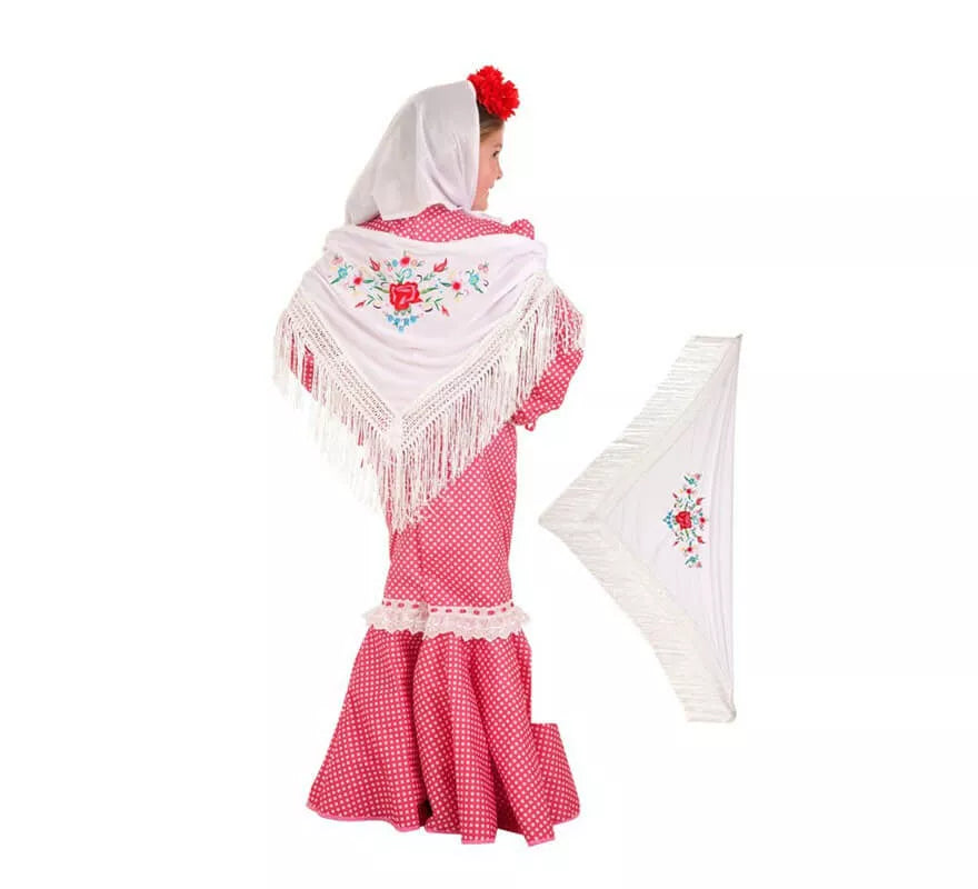 Translation missing: es.Mantón Cádiz Blanco 110 X 65 cm para Sevillanas