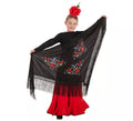 Mantón de Sevillana Negro de 160 X 85 cm