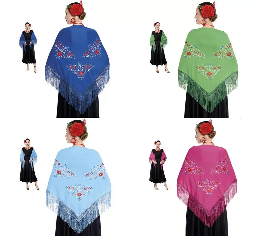 Mantón Sevillana o Chulapa Bordado en varios colores