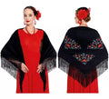Mantón Sevillana o Chulapa Bordado para mujer en varios colores
