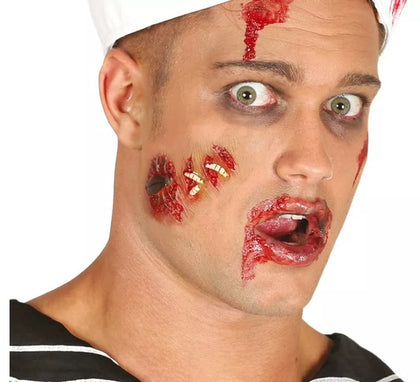 Maquillaje FXs de Herida Llena de Bichos