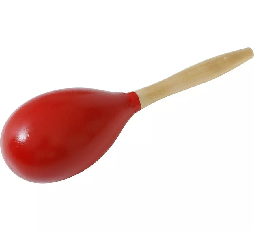 Translation missing: it.Maraca roja de Madera de 20 cm