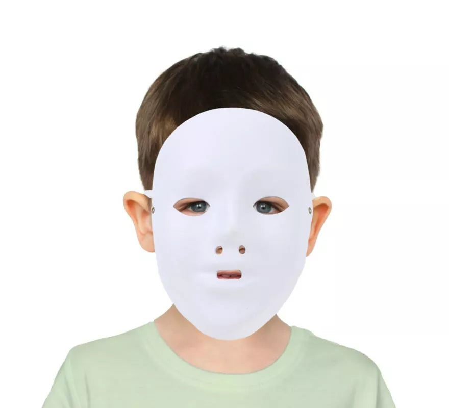 Translation missing: es.Máscara blanca de papel terrorífica infantil