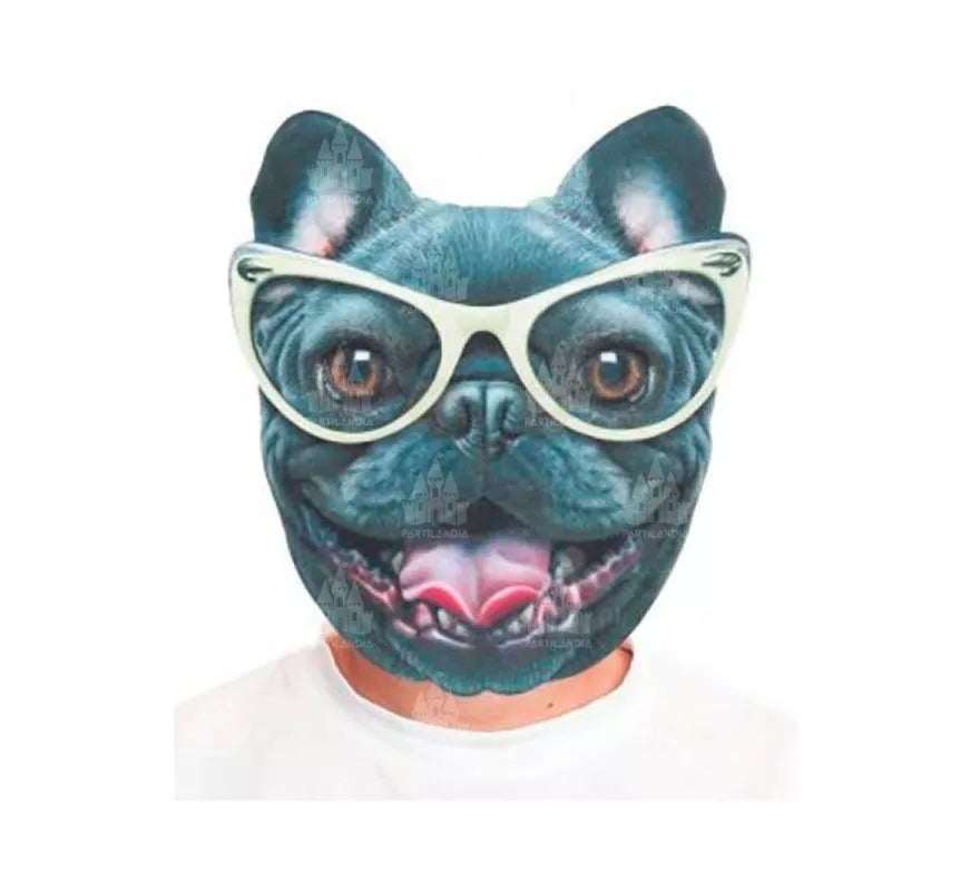 Translation missing: es.Máscara Bulldog negro estampado
