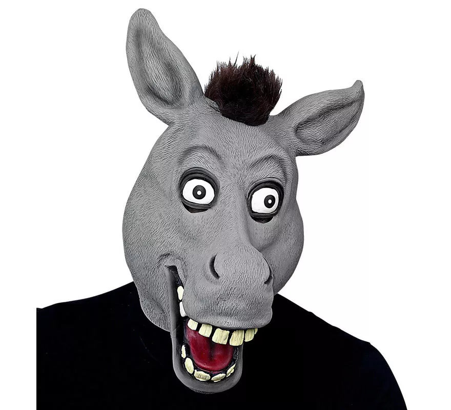Translation missing: it.Máscara Cabeza de Burro de dibujos animados con pelo