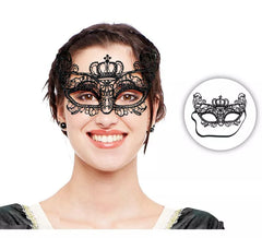 Maschera Corona di pizzo nero