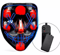 Maschera spaventosa da killer con LED blu