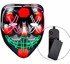 Maschera terrificante assassina con LED multicolore