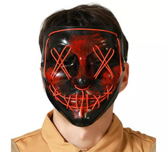 Maschera da Assassino rossa con luce LED