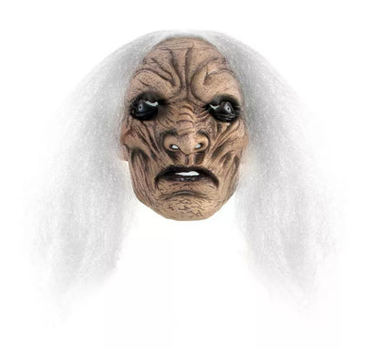 Máscara de Brujo pelo blanco látex