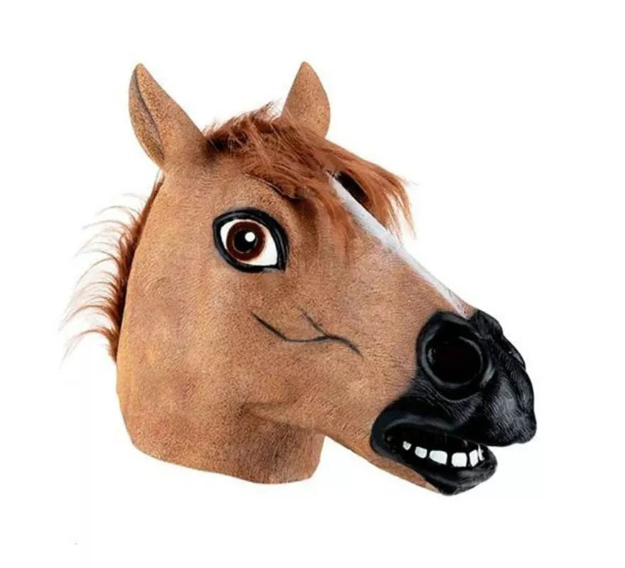 Translation missing: es.Máscara de Caballo marrón látex