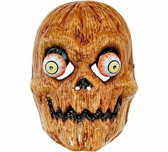 Maschera di zucca spaventosa con occhi finti
