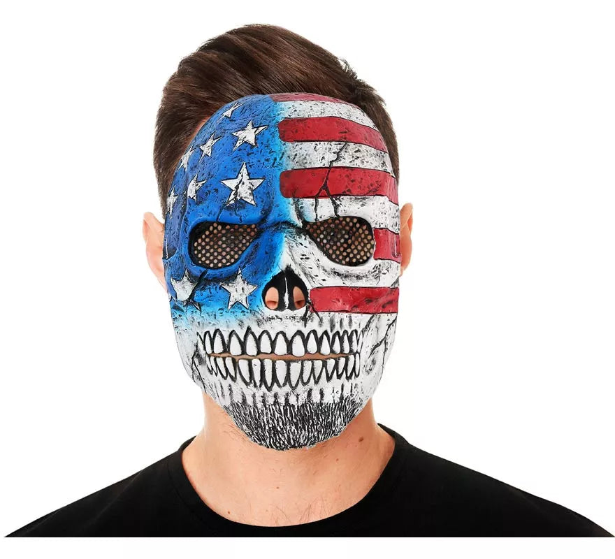 Translation missing: it.Máscara de Calavera con Bandera USA