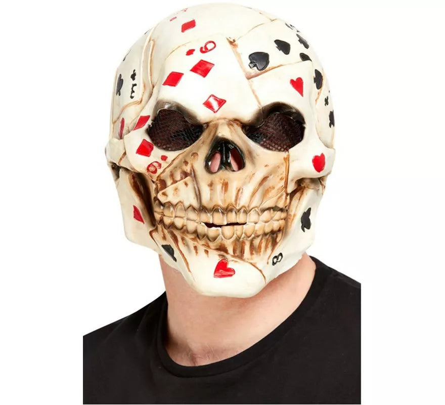 Translation missing: it.Máscara de Calavera con cara de póquer de látex