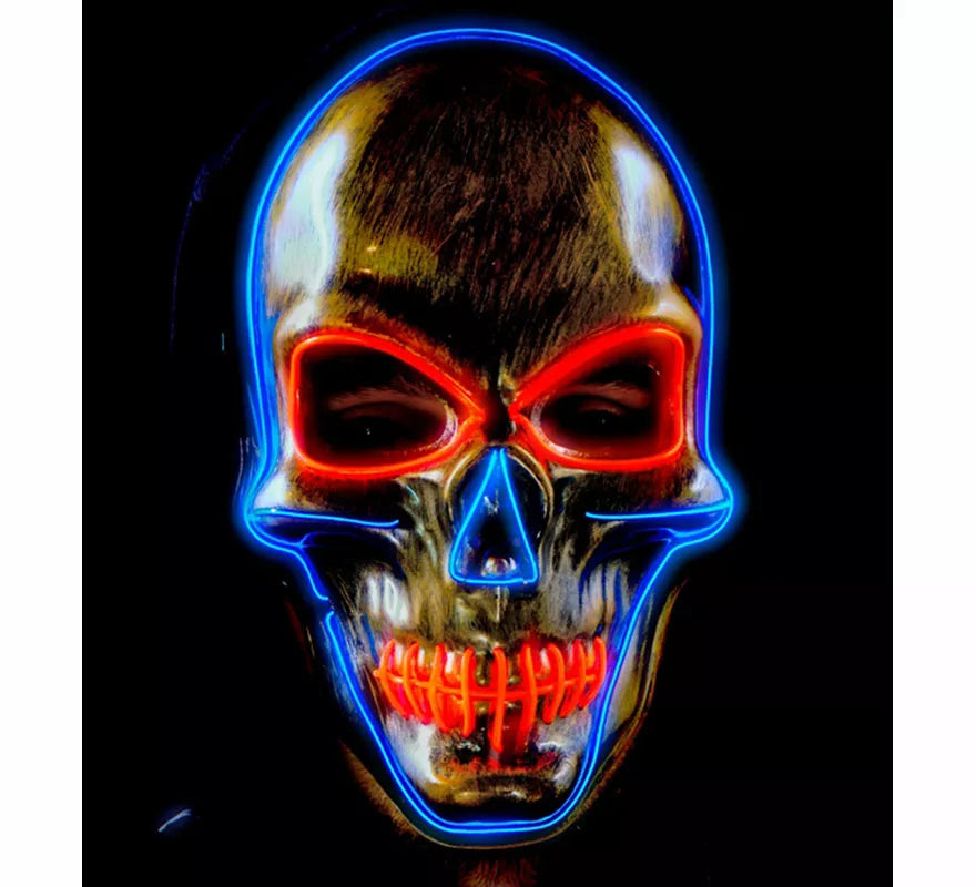 Translation missing: it.Máscara de Calavera dorada LED de Colores