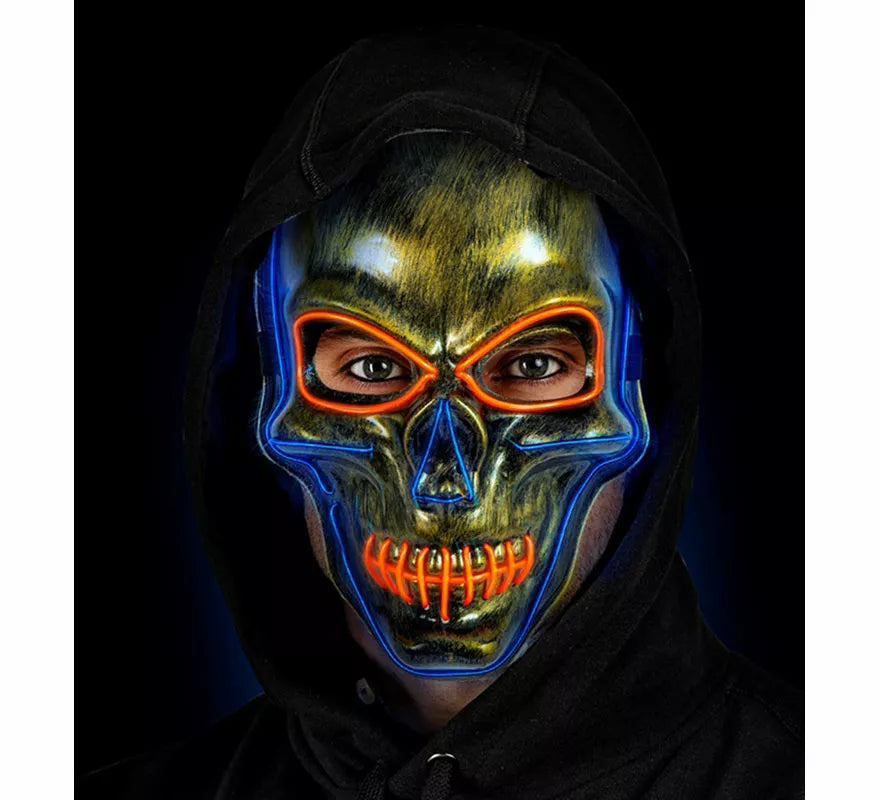 Translation missing: it.Máscara de Calavera dorada LED de Colores