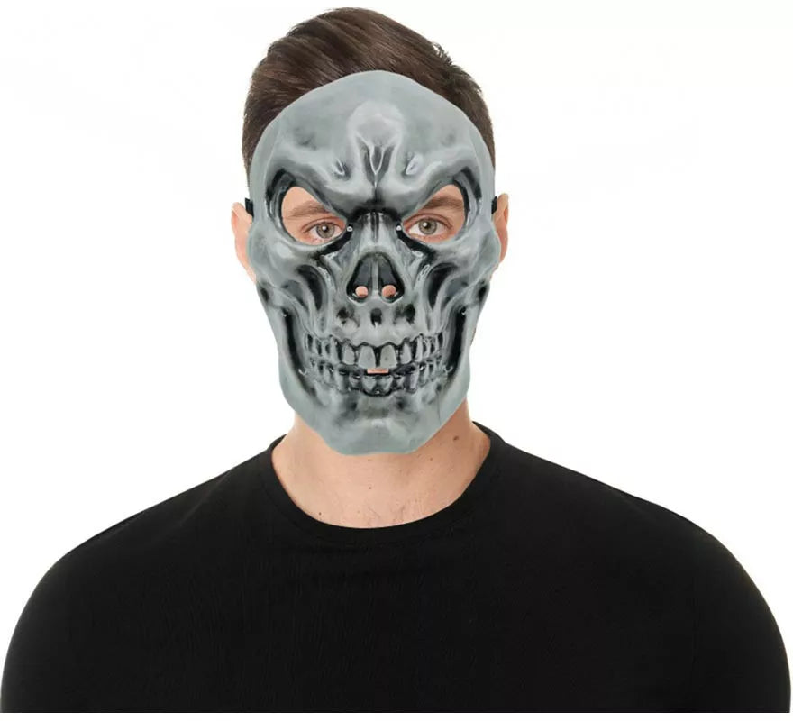 Translation missing: es.Máscara de Calavera gris de plástico adulto