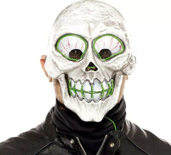 Máscara de Calavera loca con luz Verde