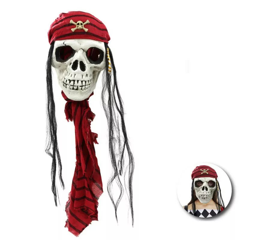 Translation missing: it.Máscara de Calavera Pirata grande de 25x87 cm