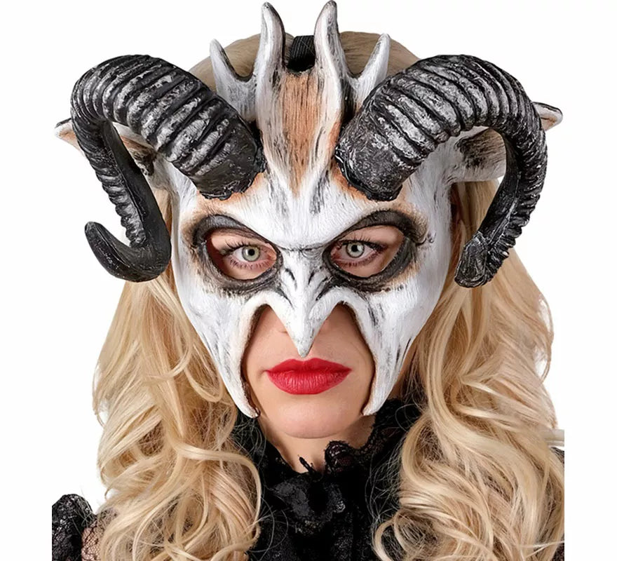Máscara de Diablo blanco Comedia del Arte