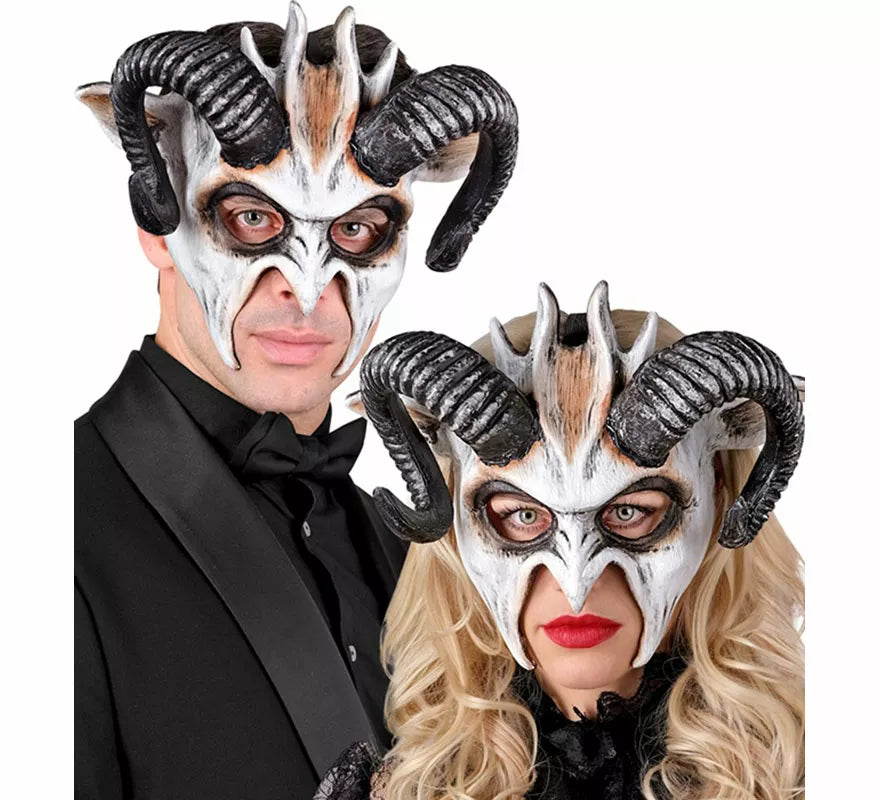 Máscara de Diablo blanco Comedia del Arte