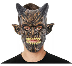 Maschera del diavolo in bronzo