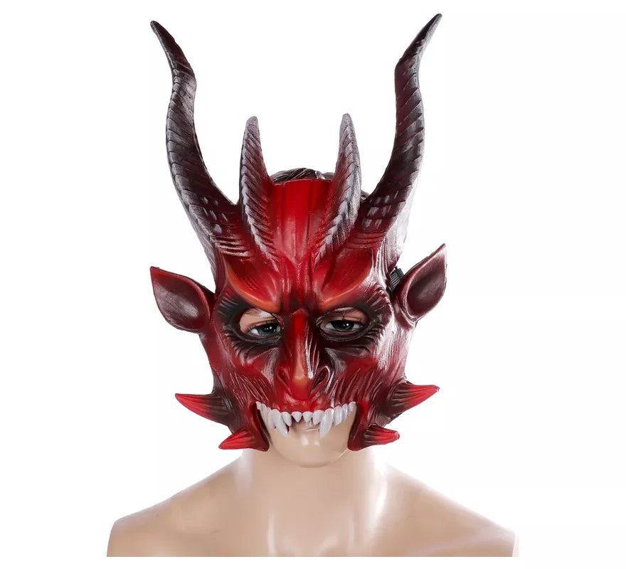 Translation missing: it.Máscara de Diablo con Cuernos roja de 72x56x45 cm