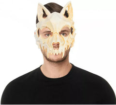 Maschera da scheletro di lupo in plastica per adulti