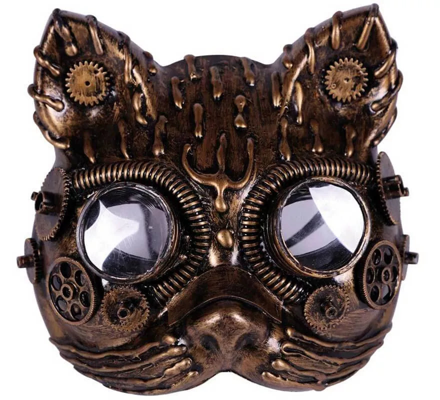 Máscara de Gata Steampunk