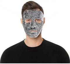 Maschera di gemma d'argento lucida in plastica