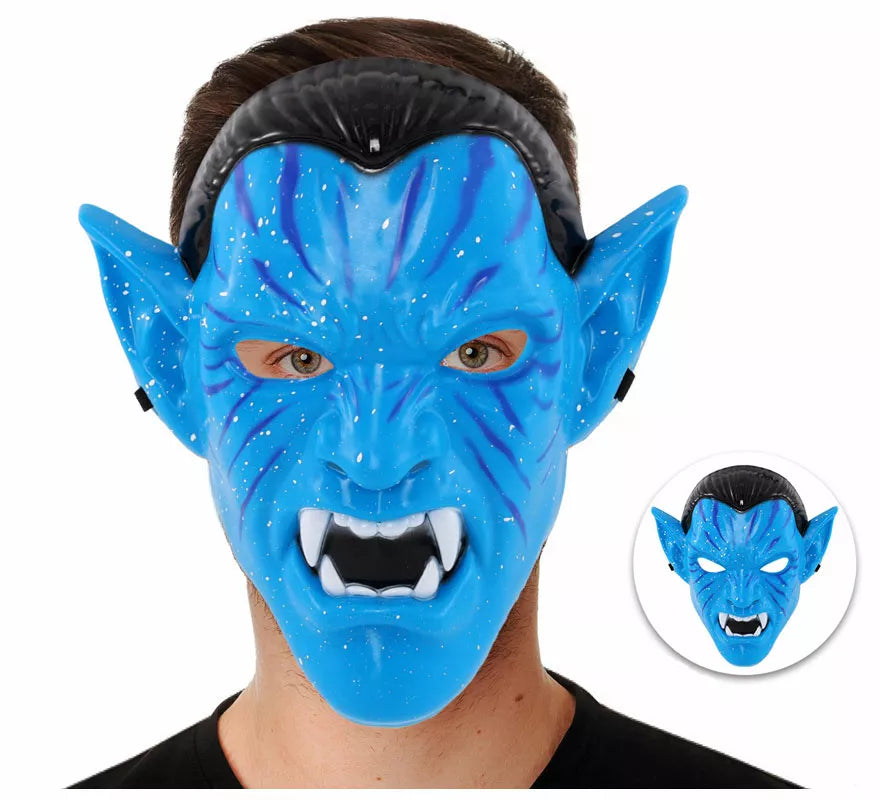 Translation missing: it.Máscara de Guerrero Tribal azul para hombre