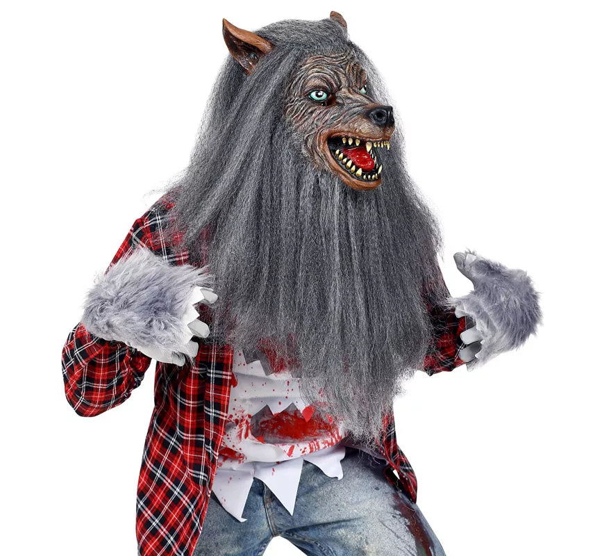 Translation missing: it.Máscara de Hombre Lobo con Pelo