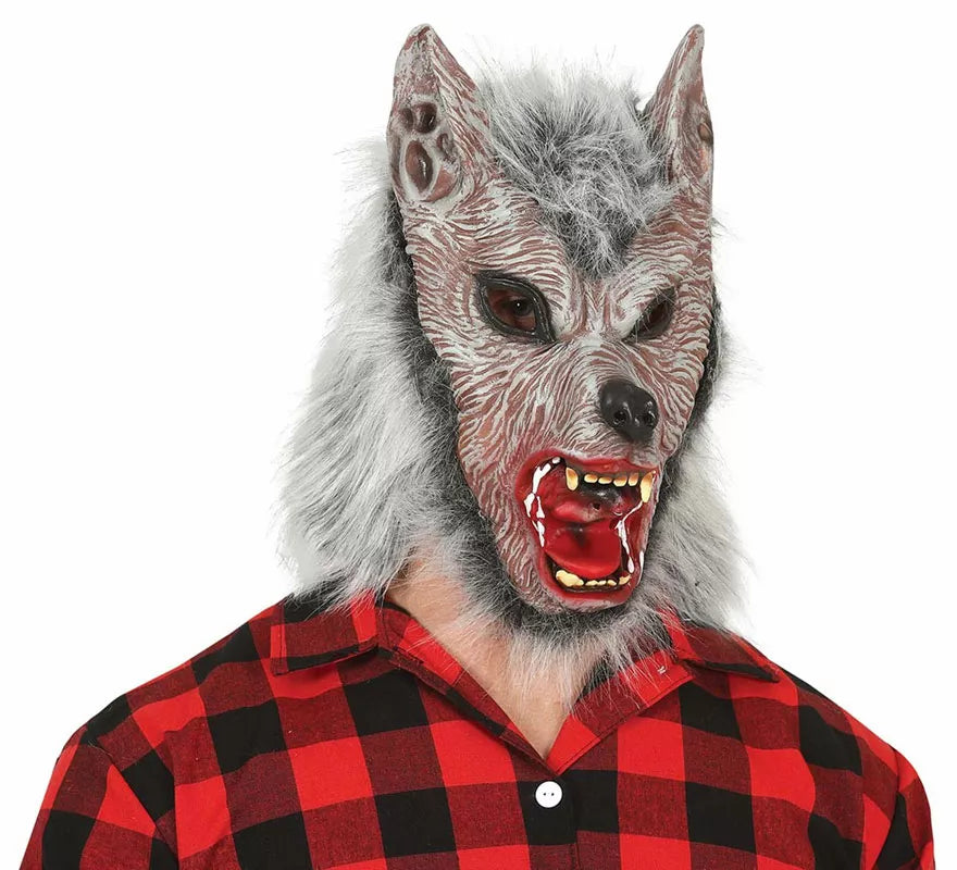 Translation missing: es.Máscara de Lobo Feroz con Pelo de Látex