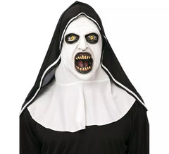 Maschera da suora demoniaca bianca per adulti