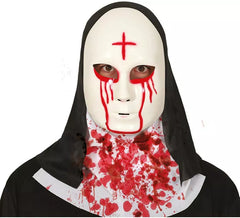 Máscara de Monja Satánica con Cruz