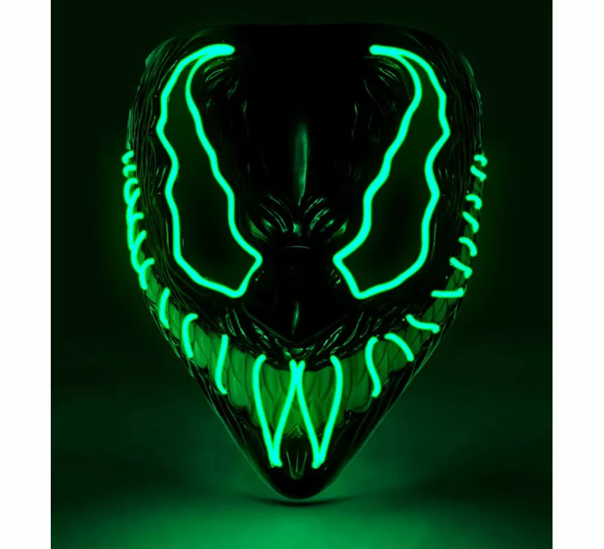 Máscara de Monstruo con LED verde