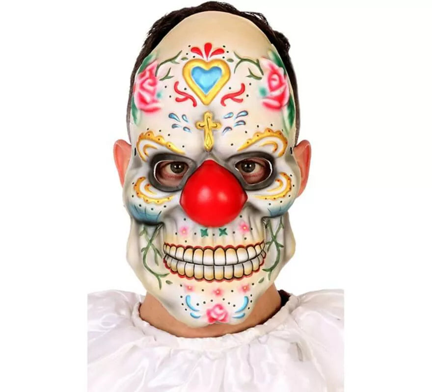 Translation missing: it.Máscara de Payaso del Día de los Muertos para adultos