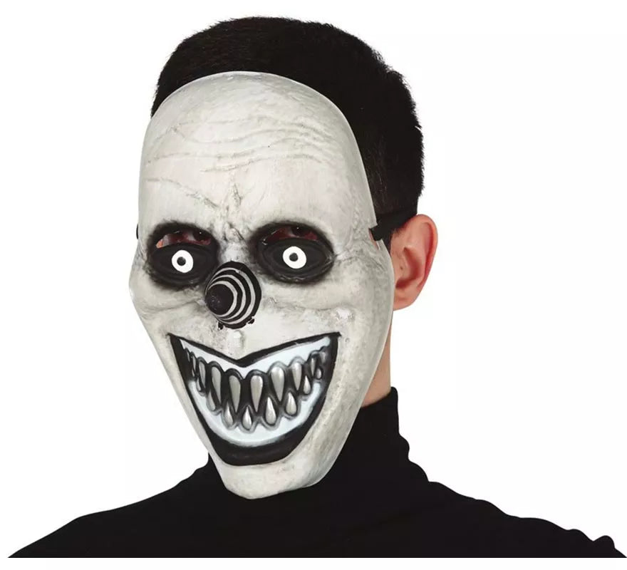 Translation missing: es.Máscara de Payaso Sonriente Gris de PVC