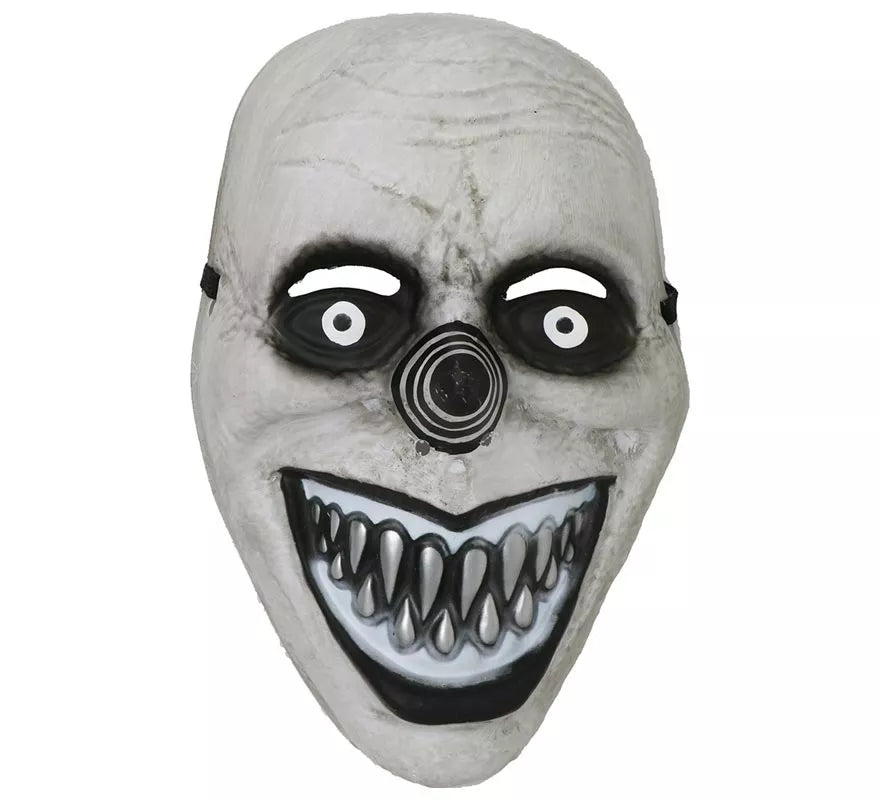Translation missing: es.Máscara de Payaso Sonriente Gris de PVC