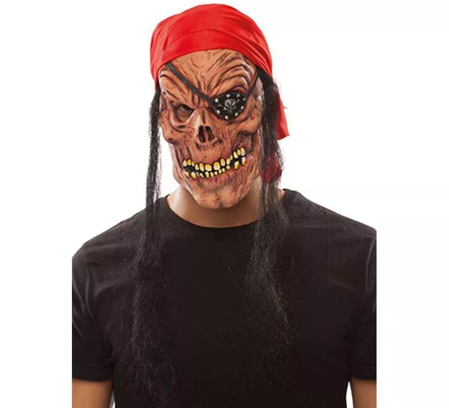 Máscara de Pirata Zombie con Pañuelo