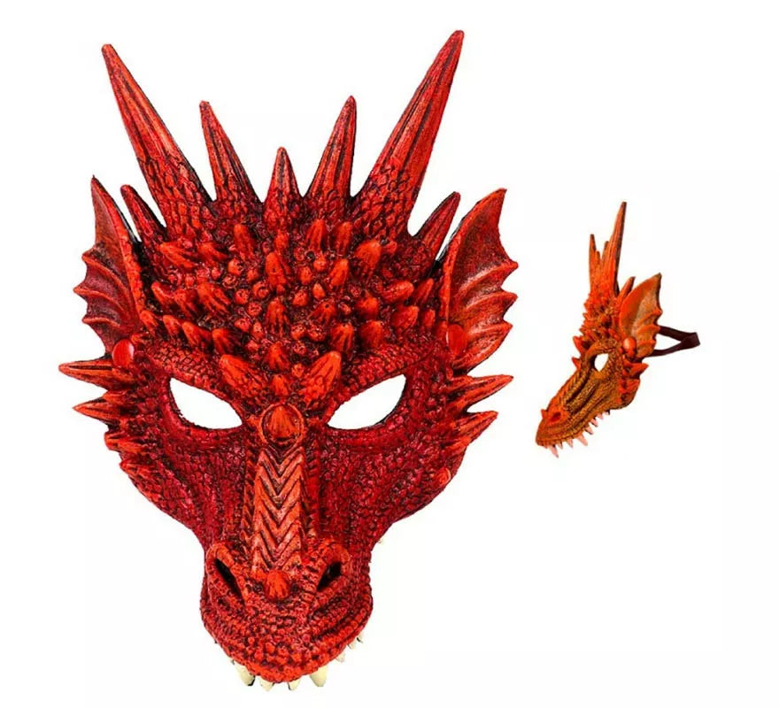 Translation missing: it.Máscara Dragón rojo con cuernos