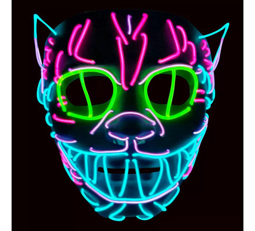 Máscara LED de Gato Neón