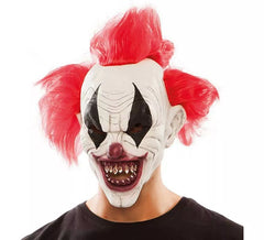 Maschera diabolica da pagliaccio con ciuffi