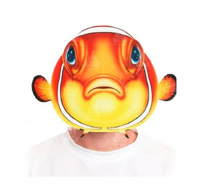 Máscara Pez naranja estampado