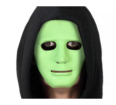 Maschera in PVC fluorescente verde terrificante